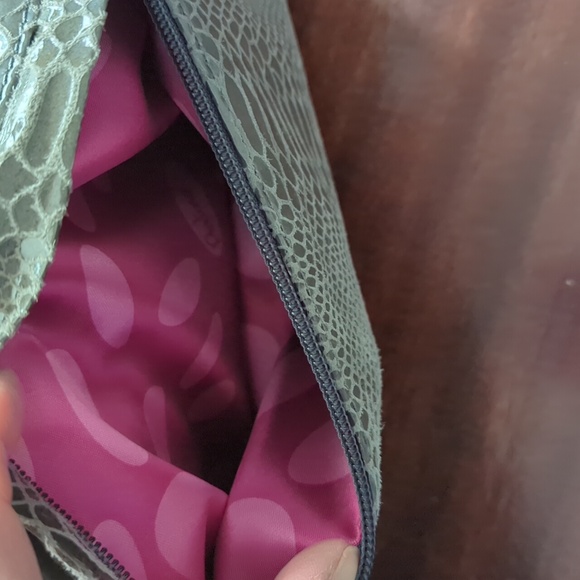 Perlina Leather Snakeskin Envelope Shoulder Bag Clutch - Picture 10 of 12